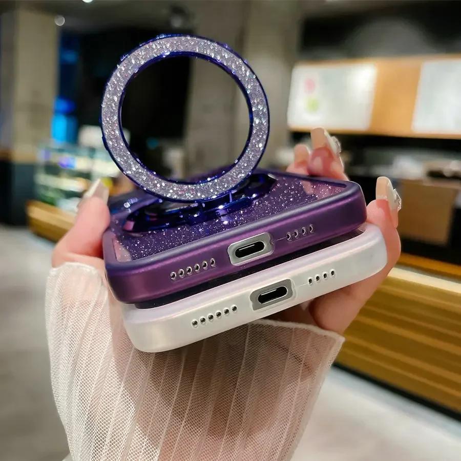 Для Xiaomi 14T Pro защитная пленка для объектива камеры чехол для Mi 4T 13T 12T Pro кольцо-подставка держатель блестящий градиентный силиконовый чехол для телефона