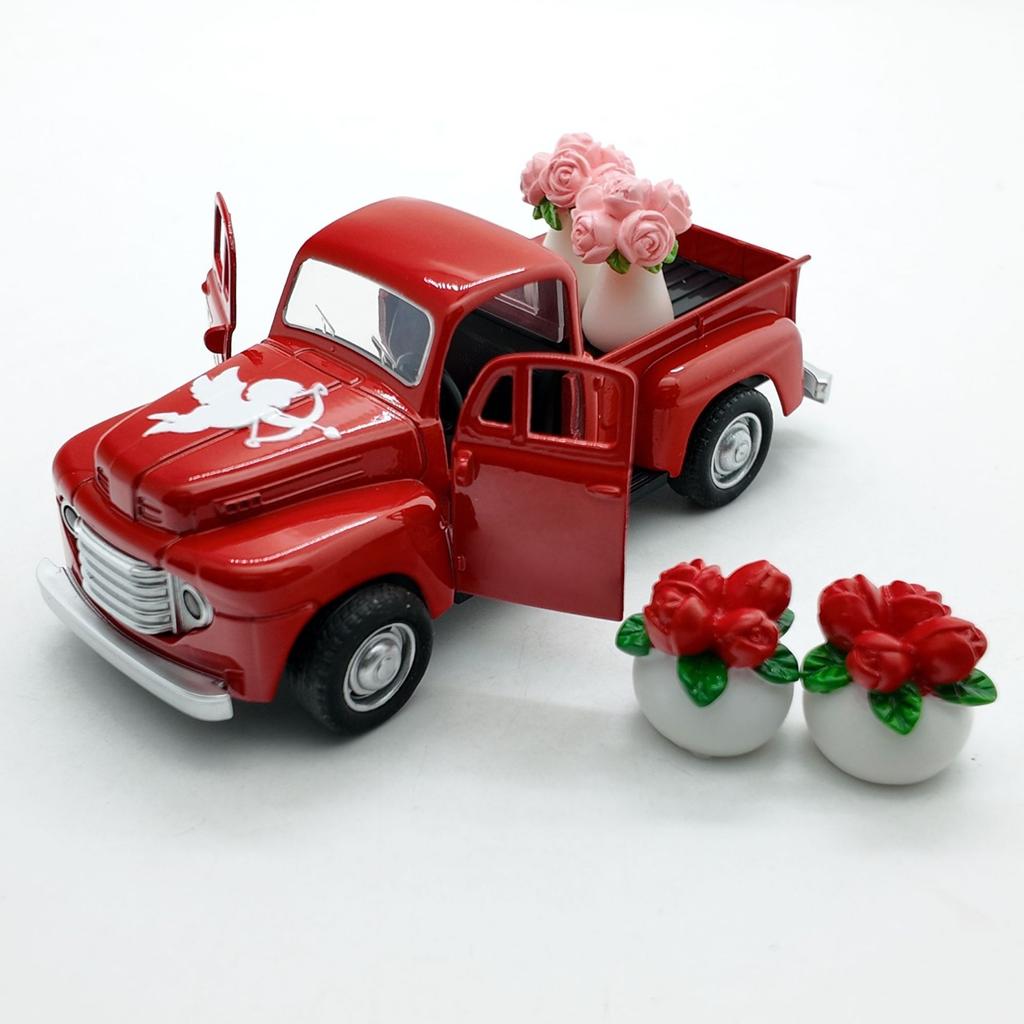 Vintage Car Ornaments, Valentine'S Day Rose Decorations