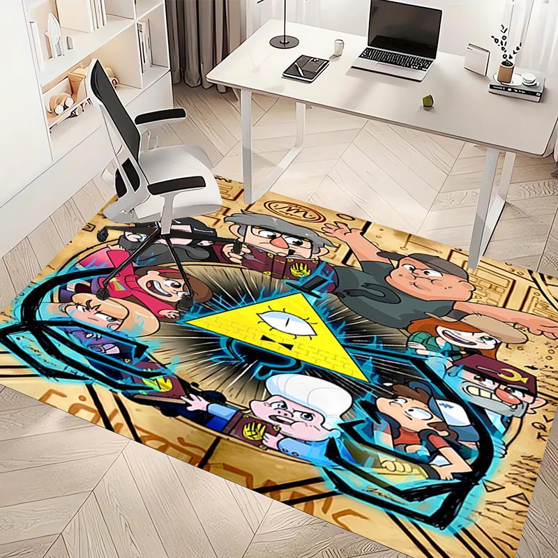 1pc Gravity Falls1 Print Area Rug - Soft, Washable Non-Slip Indoor Mat, Living Room, Home Office Decorative Rug,Office Decorative