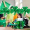 5Pcs Green Clover Honeycomb Hanging Pendant 3D St. Patrick's Day Decorations  Irish National Day