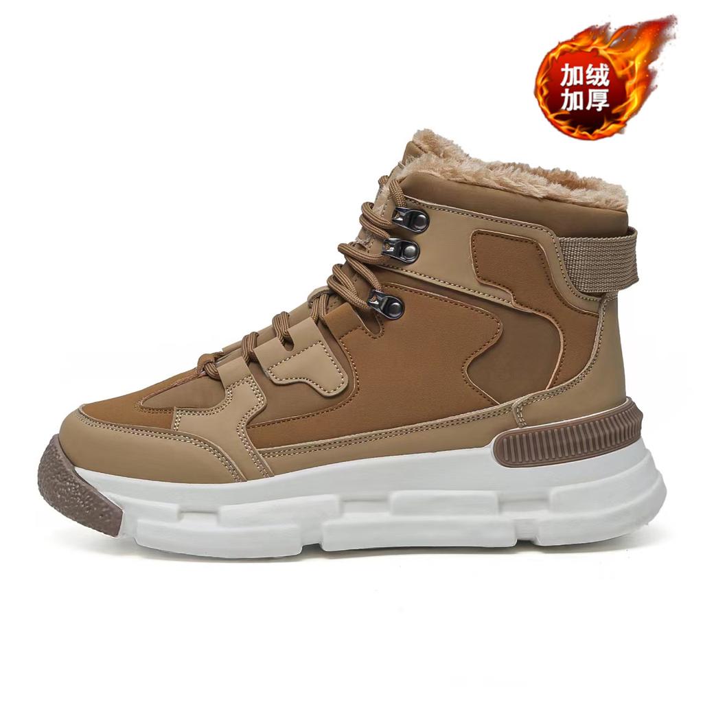 Модные зимние новые зимние ботинки на толстой подошве для спорта и отдыха, модные ботинки из хлопка и бархата, мужская обувь, роскошные кроссовки Zapatos Mujer