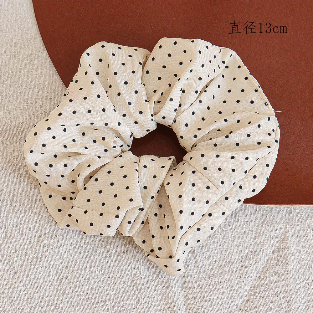 French Gentle Elegant Dot Scrunchies Women Girls Kid Elastic Hair Rubber Bands Accessories Tie Hair Ring Rope Headdress Headwear