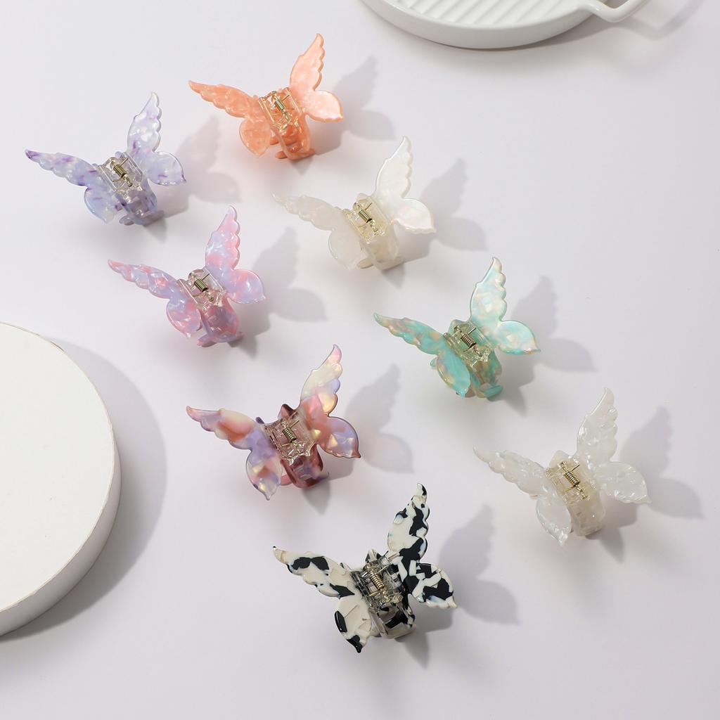 Новый ацетатный волоконный зажим для волос-бабочки, красочные французские инструменты для укладки волос, аксессуары, ретро-заколки для волос, милая заколка для волос