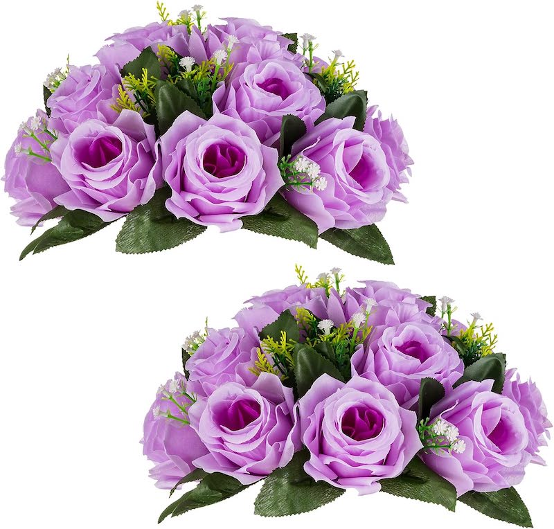 Silk Flowers Bouquet Artificial Roses Table Centerpieces Weddings Decoration Flower Balls for Reception Event