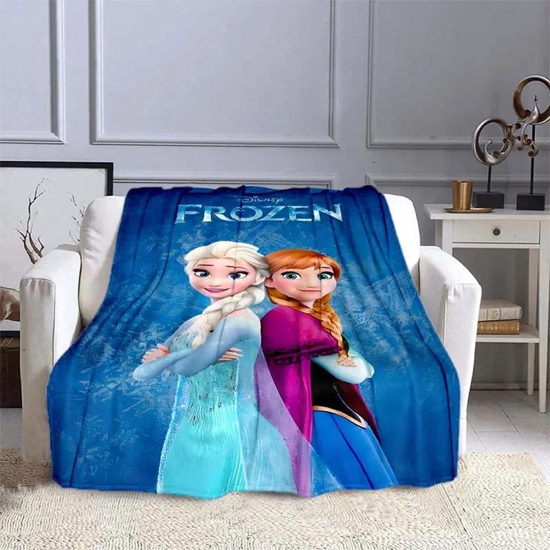 Одеяло Disney Frozen Эльза Принцесса для дивана размера кинг-сайз, милый мягкий фланелевый плед, пушистое одеяло для кровати, одеяло для новорожденных, зимнее одеяло, подарок