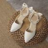 Skinny Fairy Style Pointed Head Thin Heel High Heels with Female Summer New French 2025 Bag Head Pearl Sandals