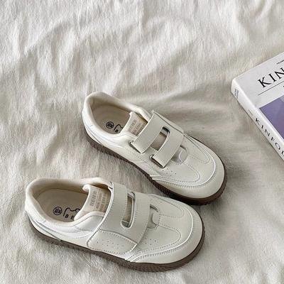 Обувь Dexun на липучках 2025 новая летняя спортивная и повседневная обувь толстая подошва увеличивающая рост кеды плоская подошва одинарная обувь белая обувь