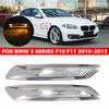 2pcs Door Side Indicator Turn Signal Light 63137154167 63137154168 Gloss Black Chrome For BMW 5 Series F10 F11 2010 2011 2013