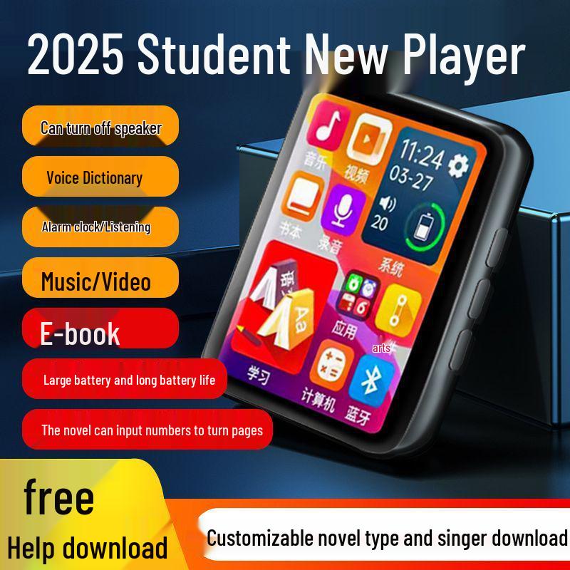 Portable Touchscreen Music & E-Book Player with Bluetooth Connectivity