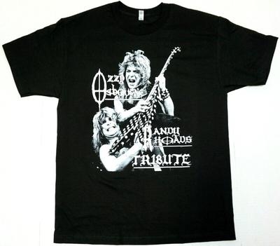 Футболка OZZY OSBOURNE Tribute Tee Рэнди Роудса 100% Хлопок Мужская Черная Новая