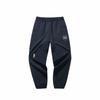 Basketball Series Lace-Up Loose Stretch Letter Print Knitted Sports Pants Unisex Pants Basic-Black 172441305S-3