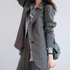2025 Women's Casual Wool Double Pocket Silhouette Suit Jacket for Spring and Autumn