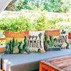 Cactus Pillow Covers Holiday Throw Pillows, Bohemia Hello Sunshine Decorative Farmhouse Cushion Case For Sofa Couch Set Of 4