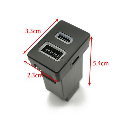 Автомобильное зарядное устройство 12В/24В PD QC3.0 USB Адаптер для зарядки телефона Аудио u-диск флеш-разъем Для Toyota Camry Prius Corolla Prado