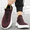 Fashion Minimalist Knit Men's Casual Sneakers Cushioned Insole Gym Walking Stylish Outdoor Comfortable Unisex Jogging Male Sports Shoes