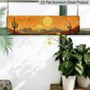 1pc 2D Flat 4X16 Inch Aluminum Metal Signs Tranquil Desert Sunset Metal Wall Art for Enhancing Bedroom Ambiance and Living Room Aluminum Decorative