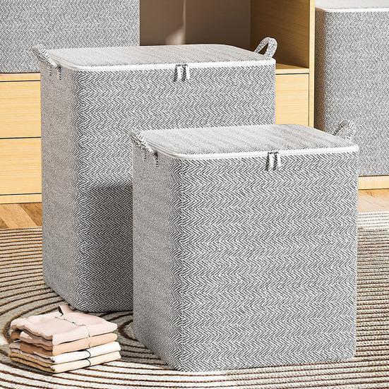Zipper Closure with Handle Clothes Storage Basket Closet Organizer Housemoving Package Duvet Cover Bed Sheets