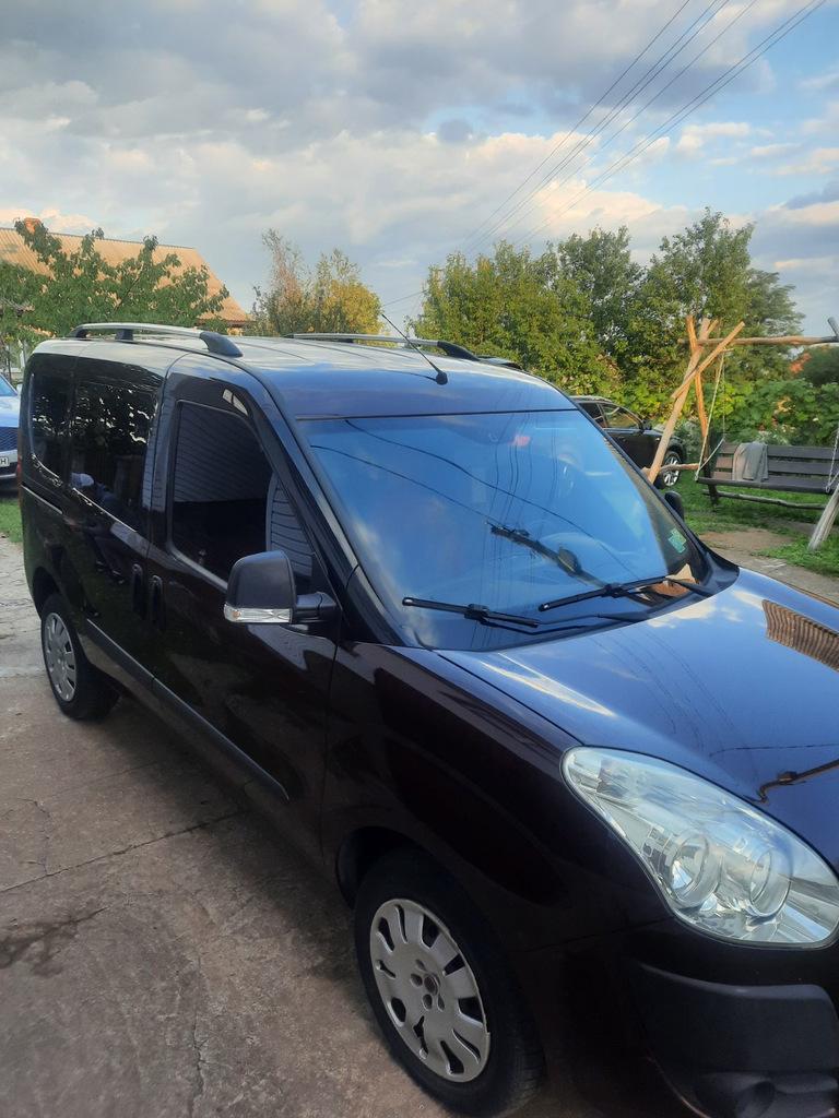 Рейлинги Хром Maxi, пластиковые ножки для Fiat Doblo II 2010-2022 гг