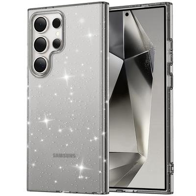 Блестящий прозрачный акриловый противоударный чехол для телефона Samsung S24 Ultra S23 S22 Plus A55 A35 A15 A54 A34 A14 A53 A13 твердый чехол