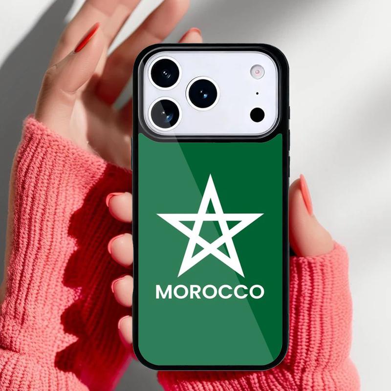 Maroc Morocco Flag Coat Of Arms soft Phone Case for iPhone 17 16 15 14 13 Pro Max Back Cover for 12 11 Pro Coque