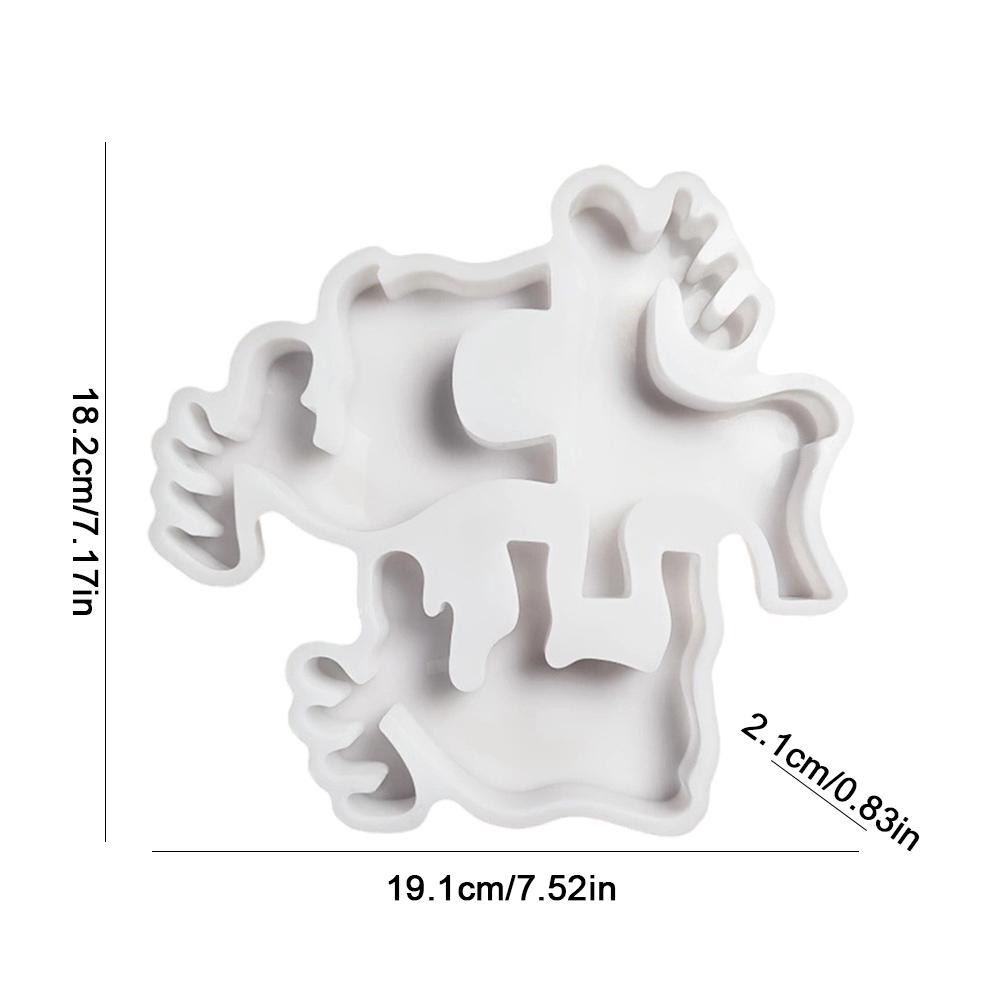 Силиконовые формы DIY 3D Xmas силиконовая форма для литья эпоксидной смолы (3 лося) /