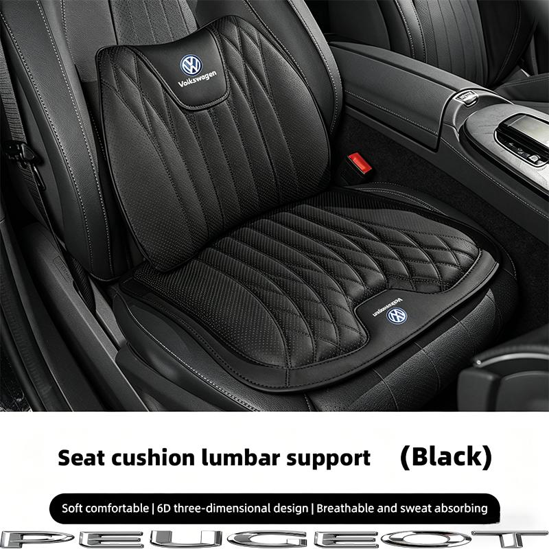 Car Seat Cushion Cover Lumbar Support Waist Cushioning For VW GTI Polo Golf Passat B6 Jetta Tiguan Arteon CC Taigo T-ROC Hub Cap vhcp29