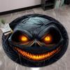 Jack Skellington Nightmare Before Christmas Round Crystal Velvet Rug Halloween Horror Theme Decorative Floor Mat