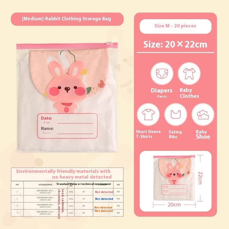 Affordable Cartoon Animal-Print Transparent Bags for Organization - Pack of 20