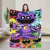 Cartoon S-Smiling Critters Anime Blankets Game Plush Novelty Warm Throw Blanket for Home Autumn/Winter