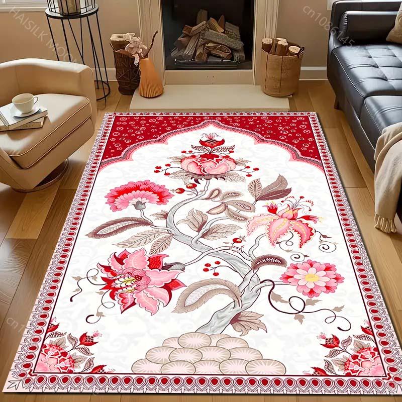 Красочный ковер с узором в исламском стиле для гостиной, спальни, дивана, придверный коврик для декора, коврик для зоны диванного столика, нескользящий коврик для пола в подарок