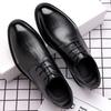 Leather Shoes Men's New Business Formal Wear Casual Autumn Breathable Men's British Korean Style Pointed Groom Wedding Shoes