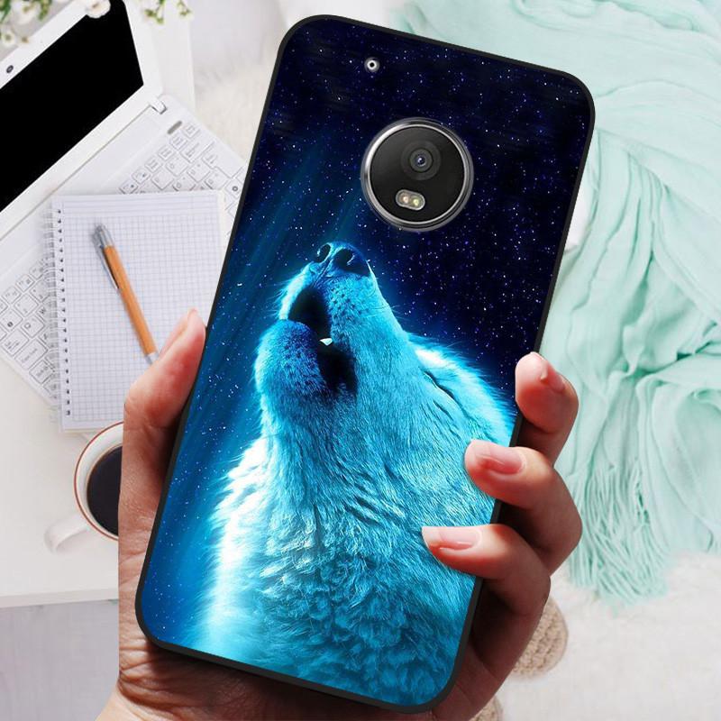 Чехол для Motorola Moto G5 Plus Черный Чехол Лев Волк Силиконовый Мягкий Задний Чехол Для Moto G5 Plus Чехол для Телефона G5+ Защитный Корпус