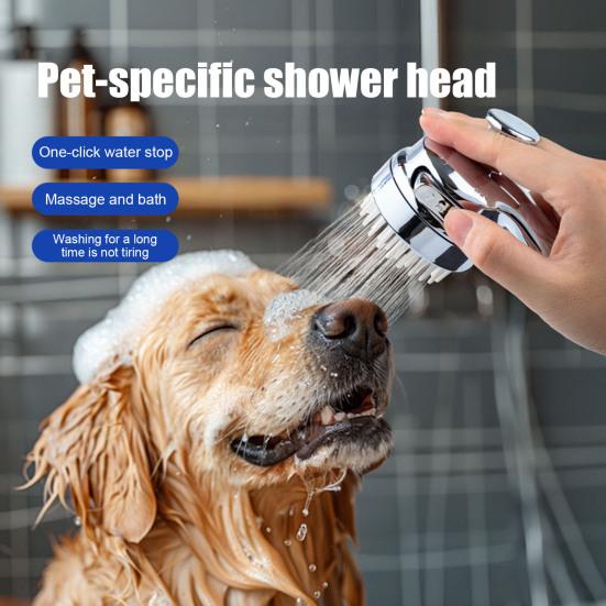 Насадка для душа для собаки, ручной распылитель высокого давления с массажной щеткой, принадлежности для душа для питомцев для купания собаки