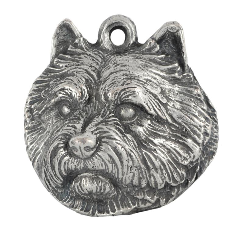 Norwich Terrier - Posrebrzany Brelok Z Psem, Ozdoba Torebki, Zawieszka Do Plecaka Marki Art-Dog