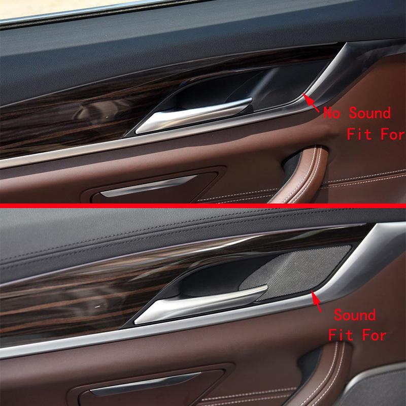 Для BMW 5 серии 6GT G32 G30 17-20 стальные ручки задней двери, крышка стереодинамика, отделка салона автомобиля