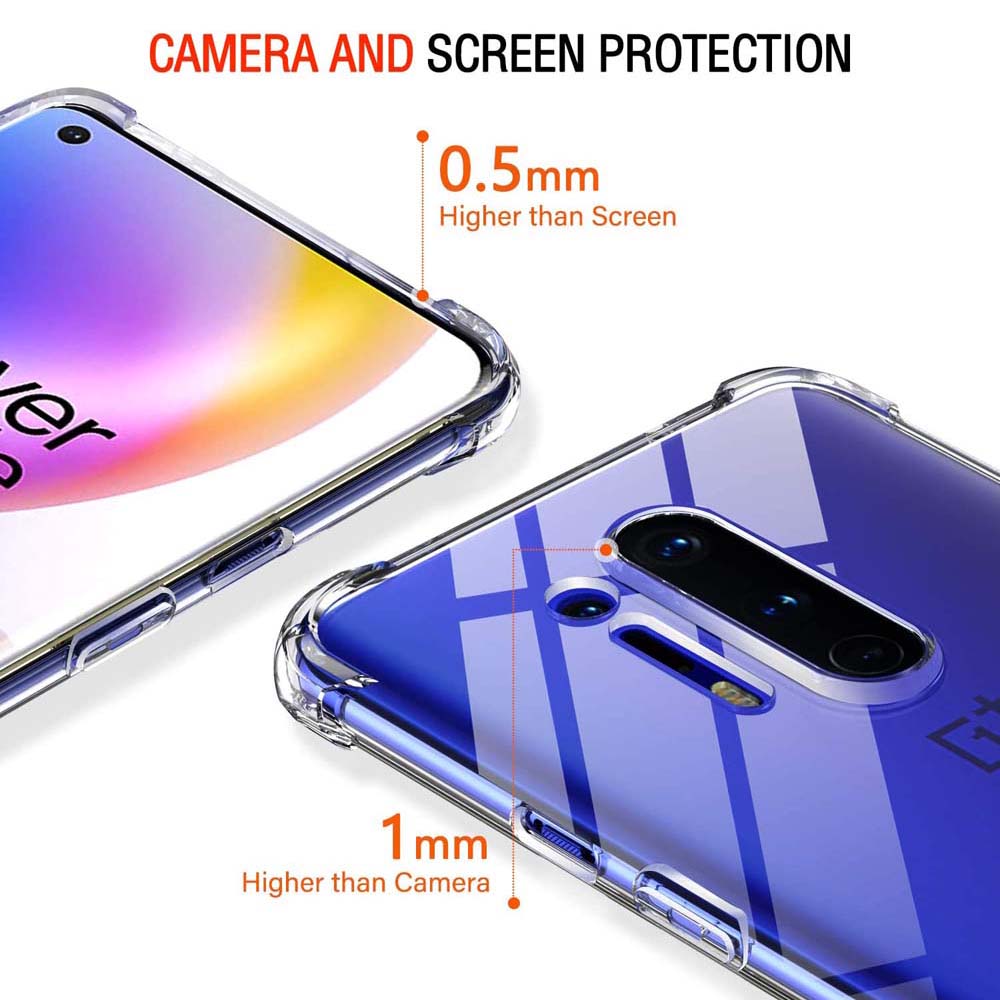 Thick Shockproof Silicone Clear Phone Case For OnePlus 8 Pro 8 7T 11 11R 10T 10R 10 Pro 9 Pro Protection Case Back Cover