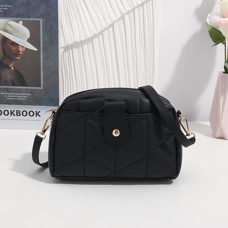 Rhombus Embroidery Camera Bag Fashion Small Bag Women's Crossbody Bag Trendy Versatile Mobile Phone Bag
