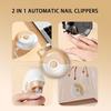 2 in 1 Electric Nail Clipper and Polisher USB Rechargeable Automatic Nail Trimmer Yellow