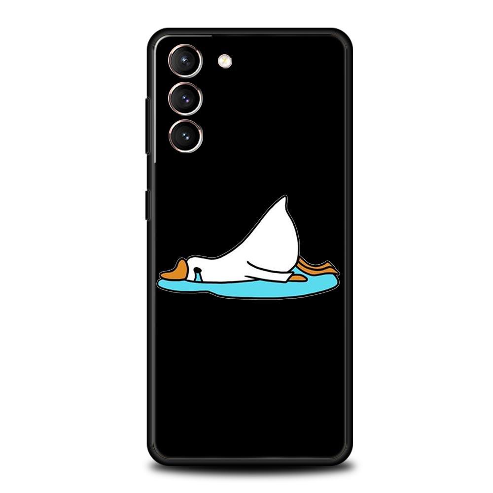 Милый Мультяшный Утенок Чехол для Телефона Samsung Galaxy S24 S23 S22 S20 Ultra S21 FE 5G S10 S9 Plus S10E S8 Мягкий Силиконовый Чехол