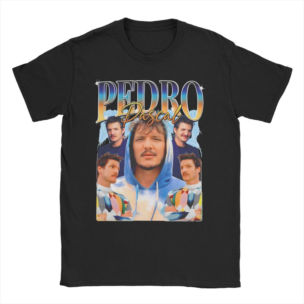 2026 Men Womens Pedro Pascal T Shirt Funny Actor Vintage 90s Pure Cotton Tops Fashion Short Sleeve Crewneck Tees New TShirts