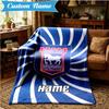 Custom Name Ipswich Football Crest Blanket Lightweight Ideal Bedding Blanket Perfect for Travel, Camping, Living Rooms, Sofas, Christmas gift