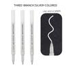 Artist Painting Illustration Metallic Crafts Markers Pens 3pcs Gold Silver White Large Capacity Acrylic Markers Highlighter Set