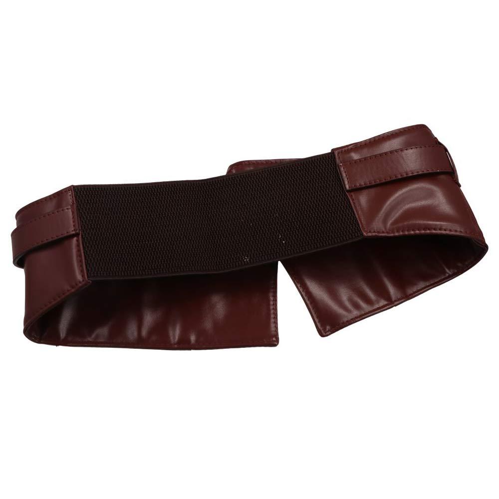 Регулируемый Эластичный Куммербунд Кожаный Корсет на Талию Элегантный Широкий Пояс Платье