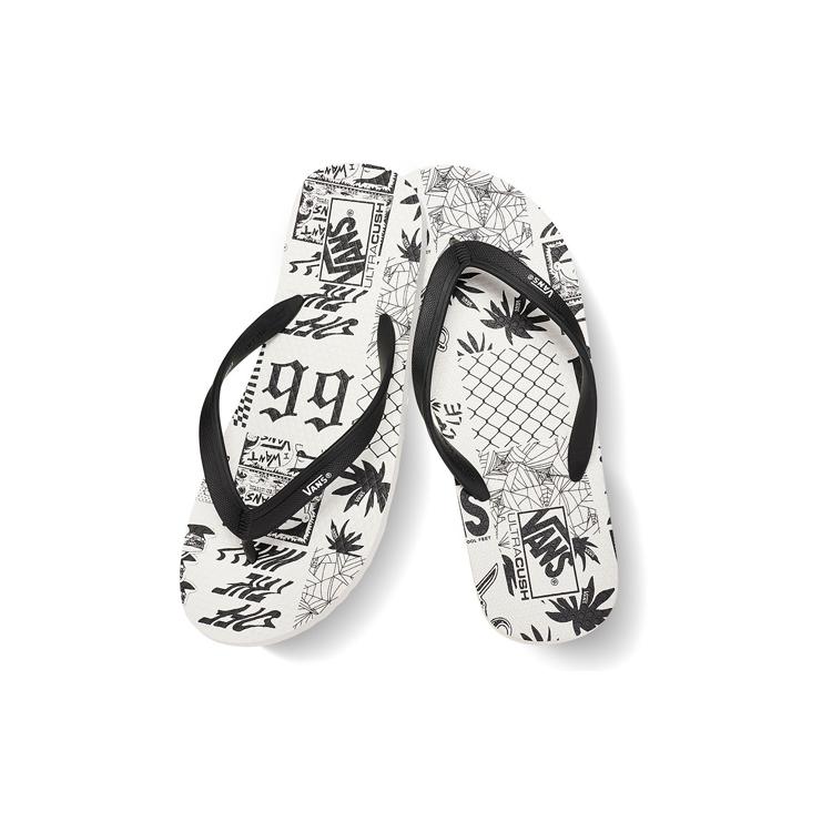 Vans Makena Fashion Унисекс Черно-белые тапочки 'Черно-белые' VN0A3MTLW85