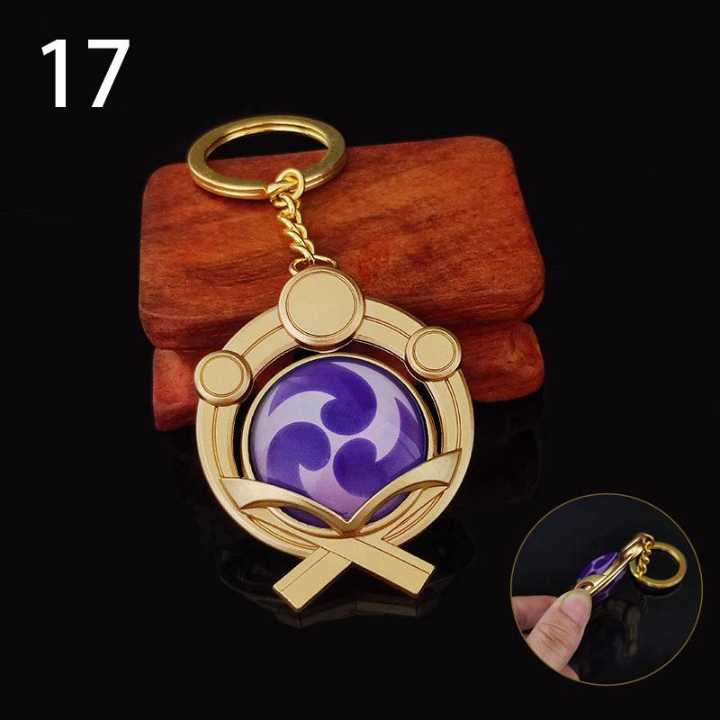 1 шт. Vision Lnazuma Eye Of Original God игрушка брелок светящийся брелок игра Genshin Impact 7 Element Weapons Ganyu