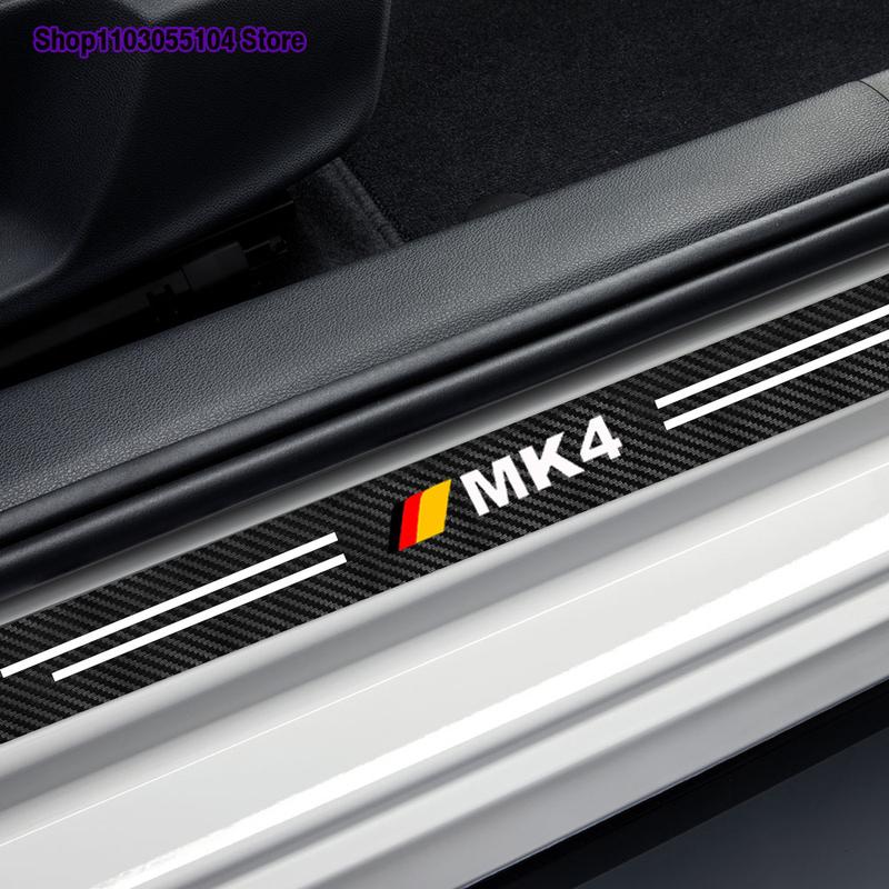 4 шт. Наклейка на порог из углеродного волокна для Volkswagen VW GOLF 4 5 6 7 MK7 MK4 MK5 MK6 MK1 MK2 MK3 MK8