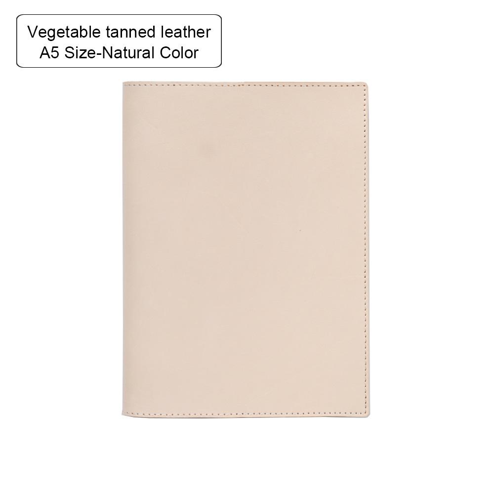 100% Genuine Leather Cover A5A6B6 Sketchbook Planner with Grid Blank Insert Retro Notebooks and Journals Diary Cover Stationery