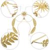 Gold Baroque Crown Star Tiara Headdress Fashion Glory Headband  Character Dress Up