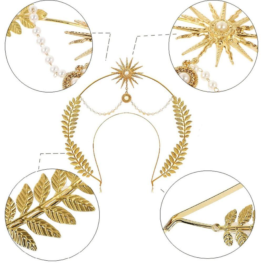 Gold Baroque Crown Star Tiara Headdress Fashion Glory Headband  Character Dress Up