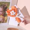 7 Colors Creative Three-dimensional Flower Bouquets Greeting Cards Handmade Cream Puffs Valentine's Day Knitted Flower Bouquets